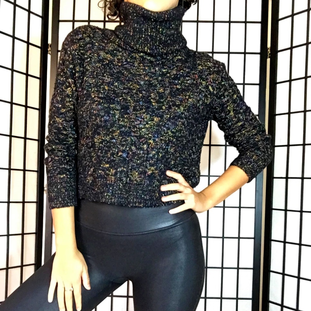 Zara Crop knitted turtleneck